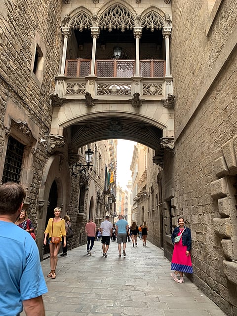 Roaming In Barri Gothic, old quarter of Barcelona