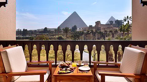 View of the Pyramids from Mena House