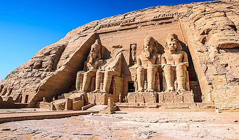 Nubian monuments seen along a cruise on the Nile