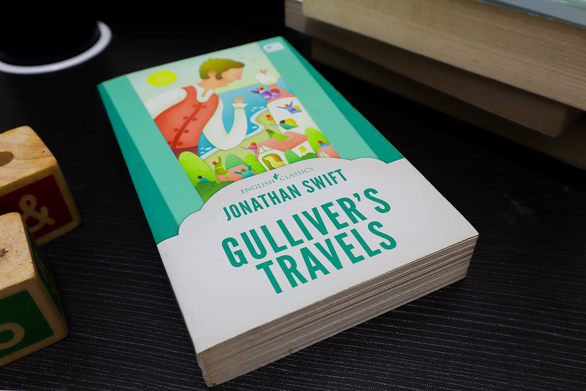 A copy of Gullivers Travels in Indonesia