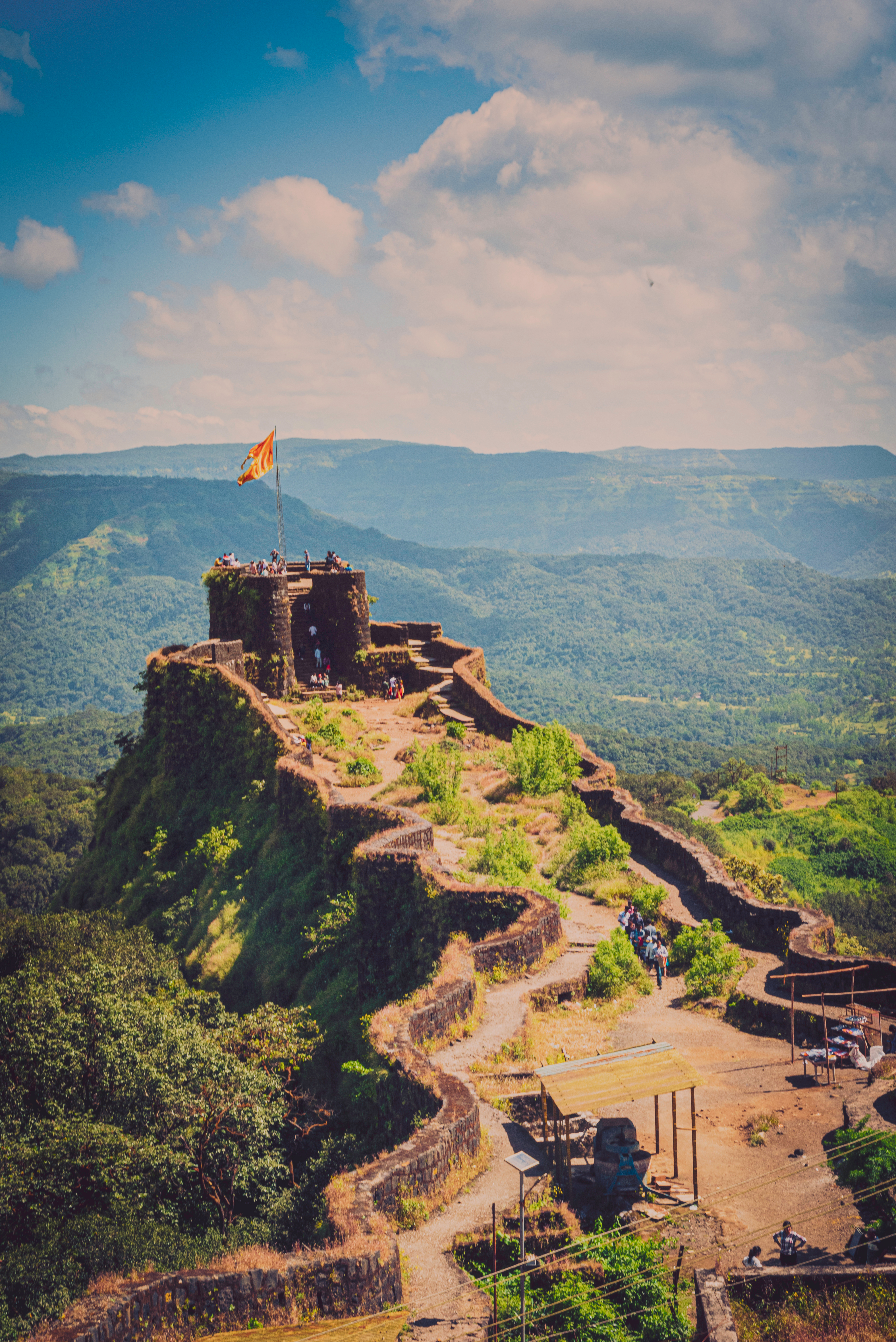 A view of Pratabgad Fort near Mahabaleshwar
