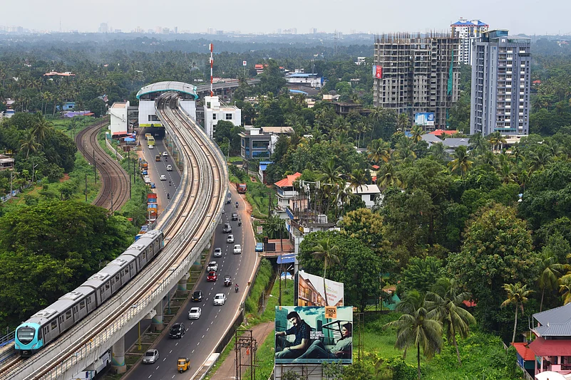 An aerial view of Kochi. One of the routes being considered for the City Tour is from Madhava Pharmacy to Fort Kochi through MG Road