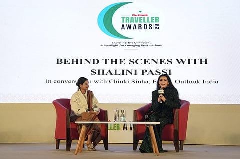 Businesswoman and celebrity Shalini Passi in conversation with Chinki Sinha, Editor of Outlook India