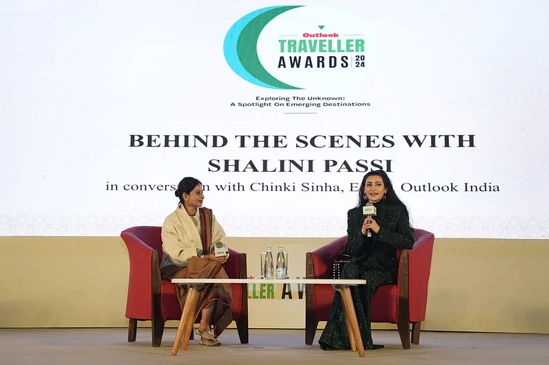 Businesswoman and celebrity Shalini Passi in conversation with Chinki Sinha, Editor of Outlook India
