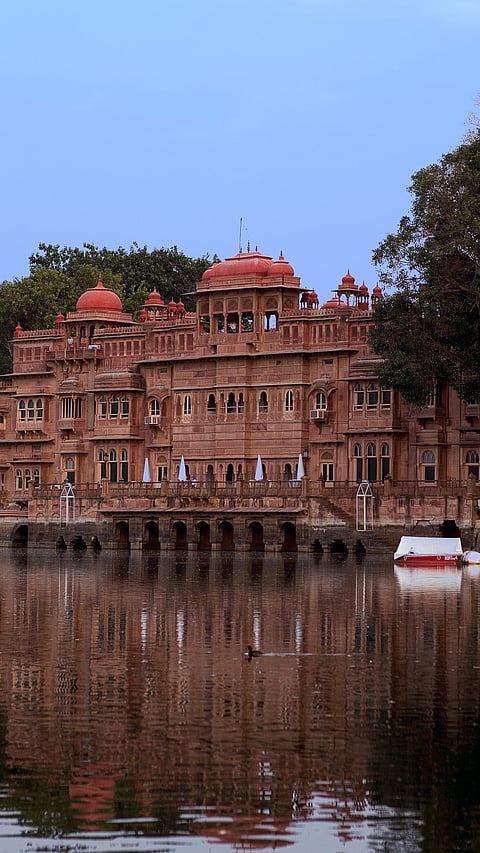 A shot of the magnificent Gajner Palace, Bikaner
