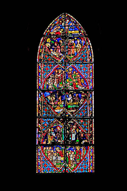 The cathedral’s high ceilings and numerous stained glass windows allow light to pour into the nave