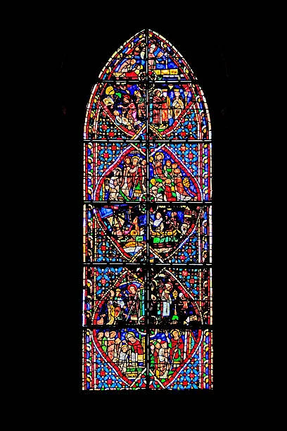 The cathedral’s high ceilings and numerous stained glass windows allow light to pour into the nave