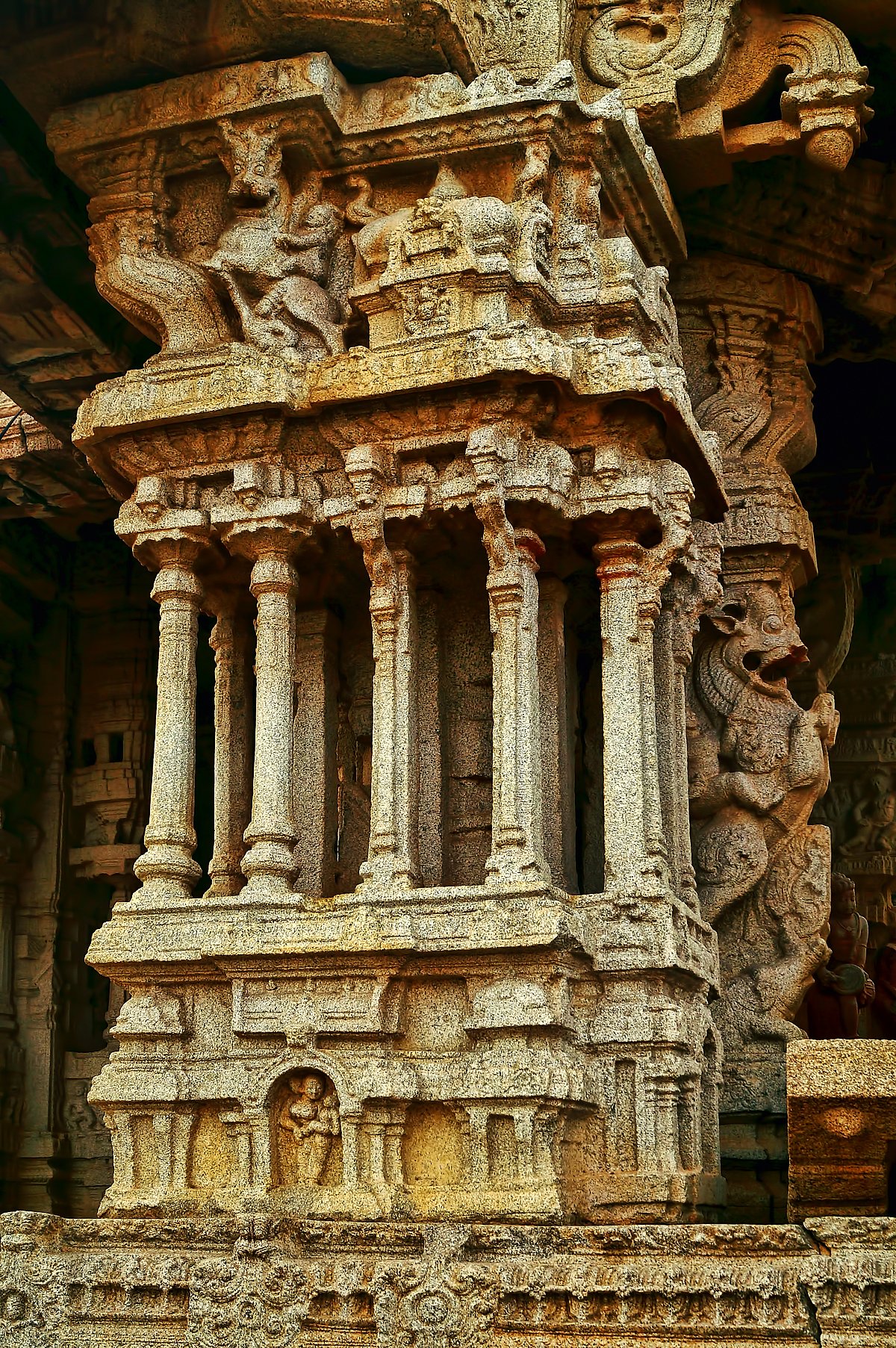 Some of the musical pillars of the Vijaya Vitthala Temple