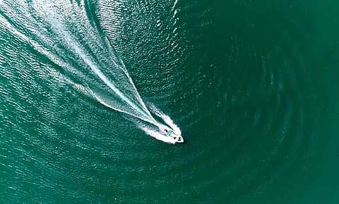 Speed boating in Tehri Lake