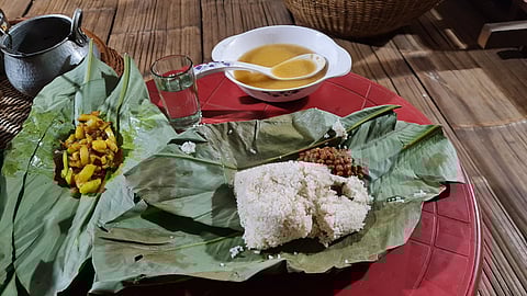 A traditional food platter from Arunachal Pradesh