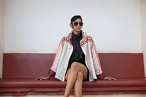 Copyright: Boito 2024 : A Dongria unisex shirt paired with Khandua coffee shorts and blouse by Boito
