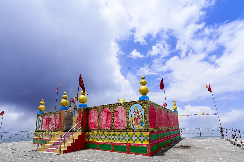 The Shikari Devi Temple of Karsog is open to the skies