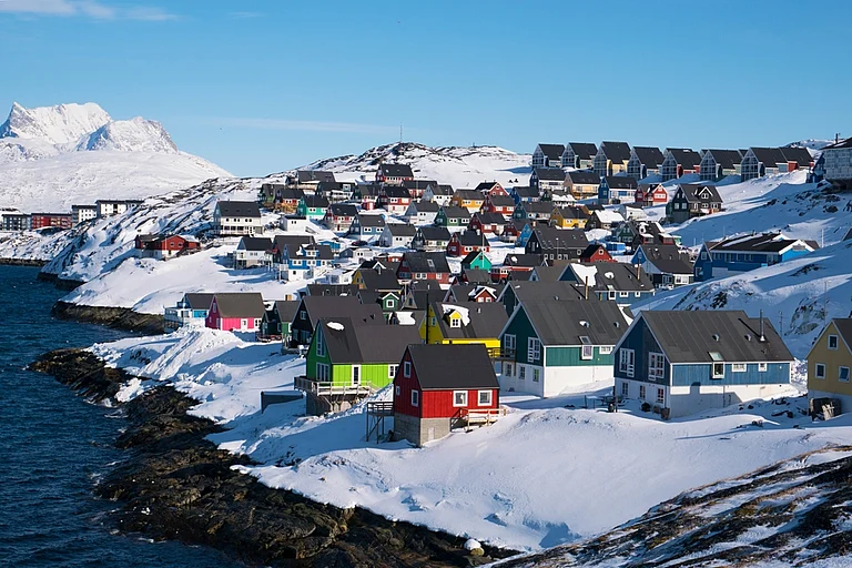 Colourful houses in Nuuk, Greenland - Shutterstock