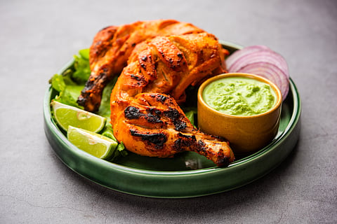 A delicious serving of Chicken Tandoori