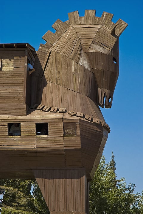 A view of the Troy ruins of Türkiye