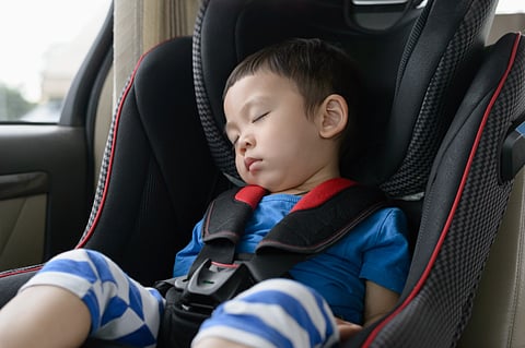 Time your driving during the period when your child is resting soundly in the vehicle