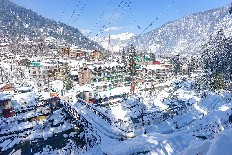 The snow-covered landscape of Manali (2019)
