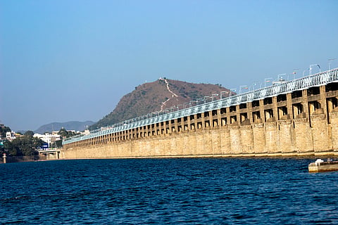  4,014-foot-long Prakasam Barrage