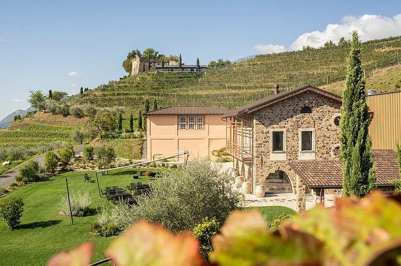 The castle and tasting room at Tenuta Castello di Morcote