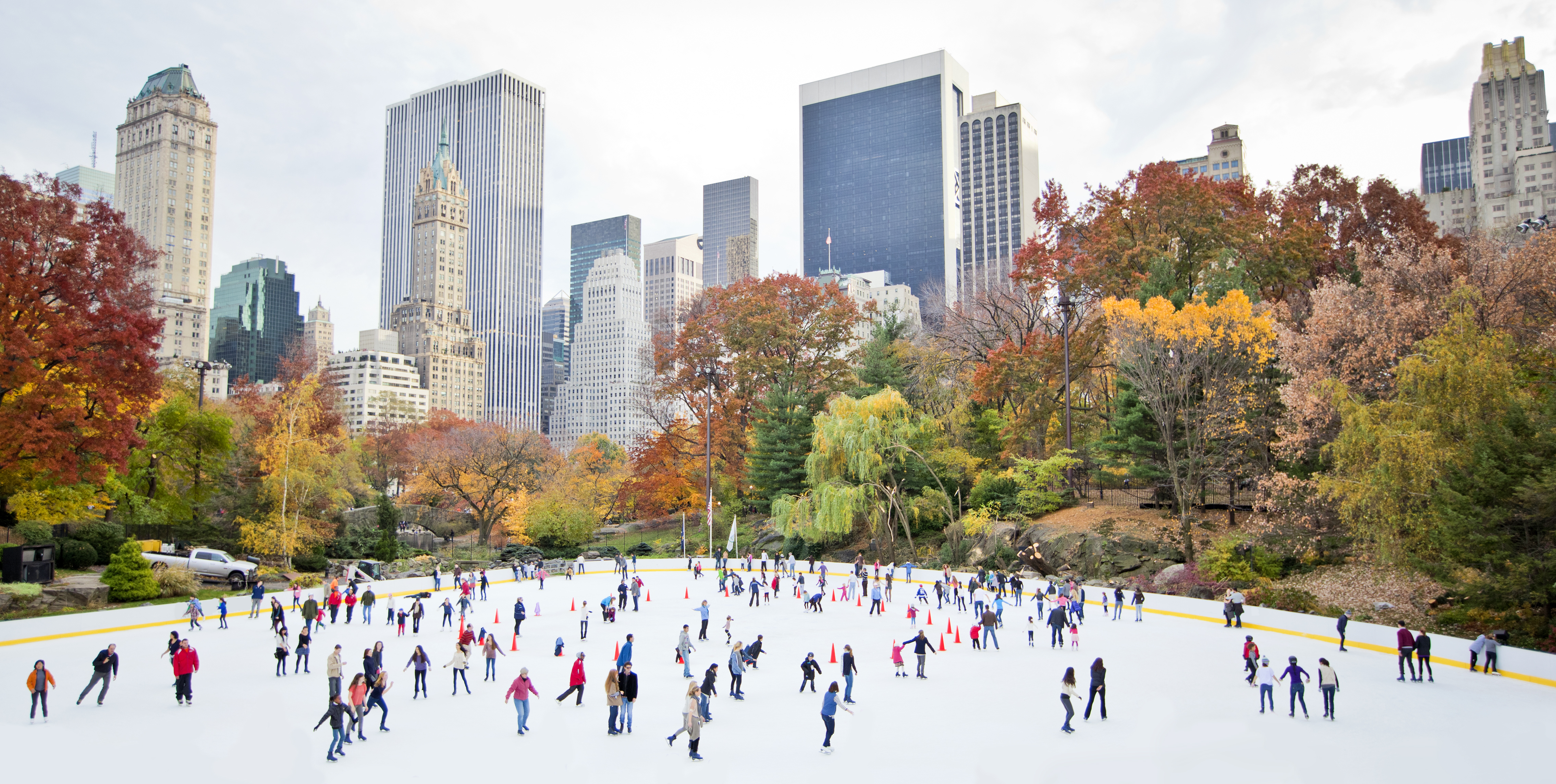 Ice skating is a popular activity to do in New York in winter