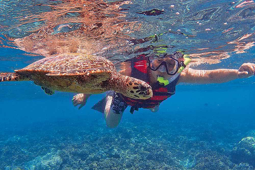 Wong holidaying in Baros, Maldives