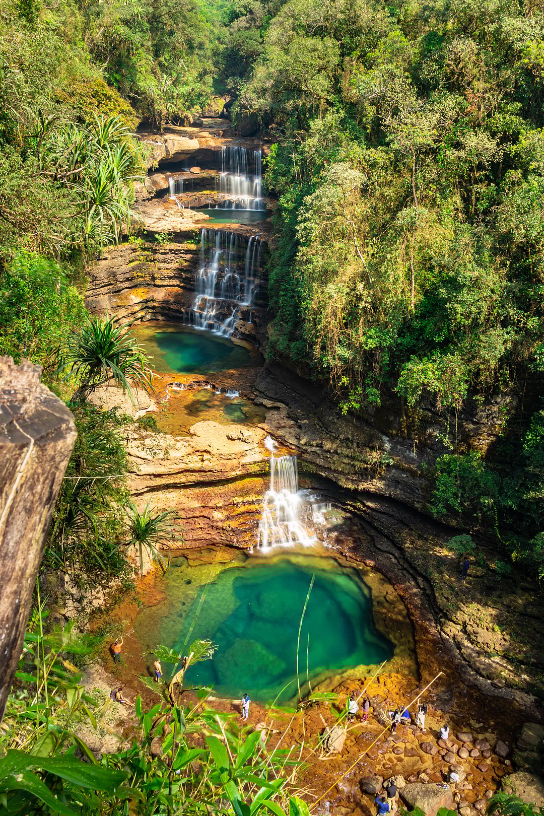 A beautiful waterfall in Cherrapunji