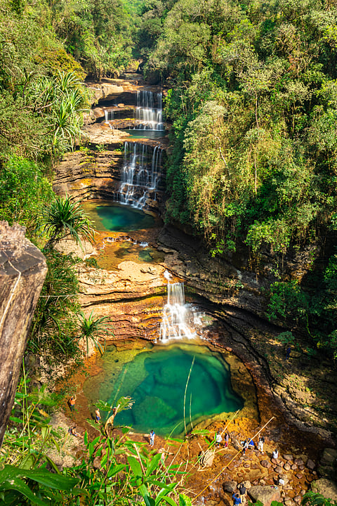 A beautiful waterfall at Cherrapunji