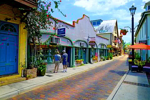 Aviles street shopping district, St. Augustine, Florida