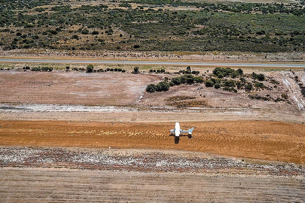 The Cessna 206 commercial aircraft stands ready for an aerial tour of Esperance