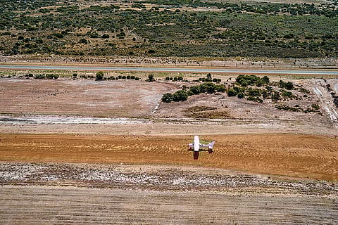 The Cessna 206 commercial aircraft stands ready for an aerial tour of Esperance