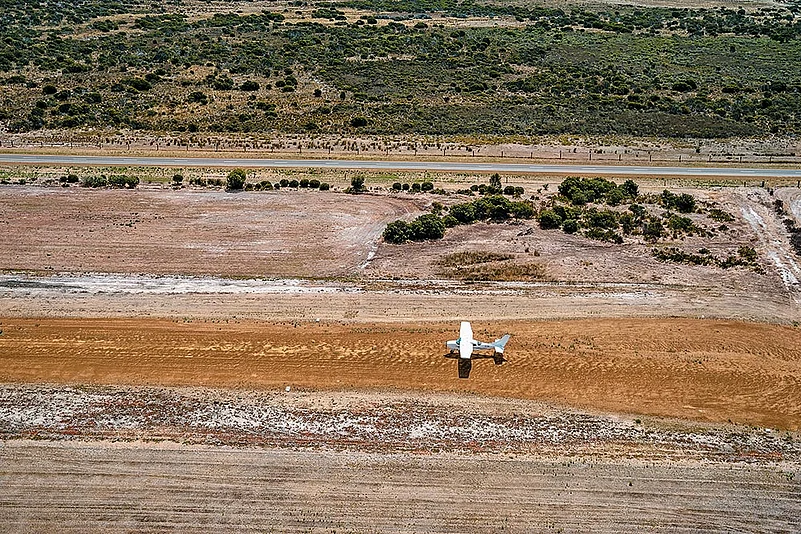 The Cessna 206 commercial aircraft stands ready for an aerial tour of Esperance