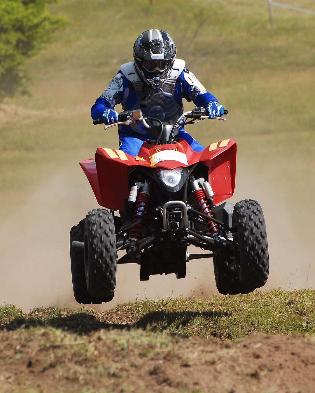 A person on a quad bike