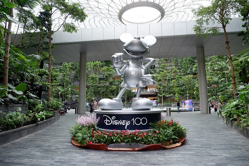 Jewel Changi Airport in Singapore celebrates the 100th birthday of The Walt Disney Company