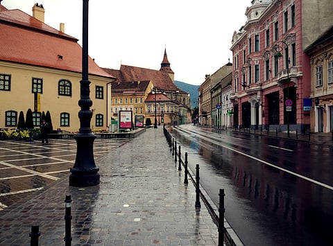 Brașov looks mesmerising even after a downpour