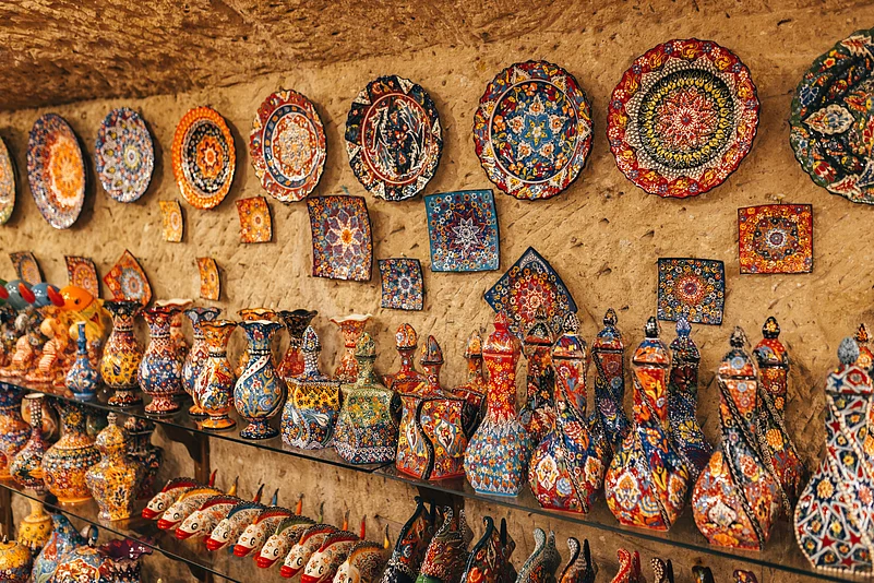A pottery store in Cappadocia