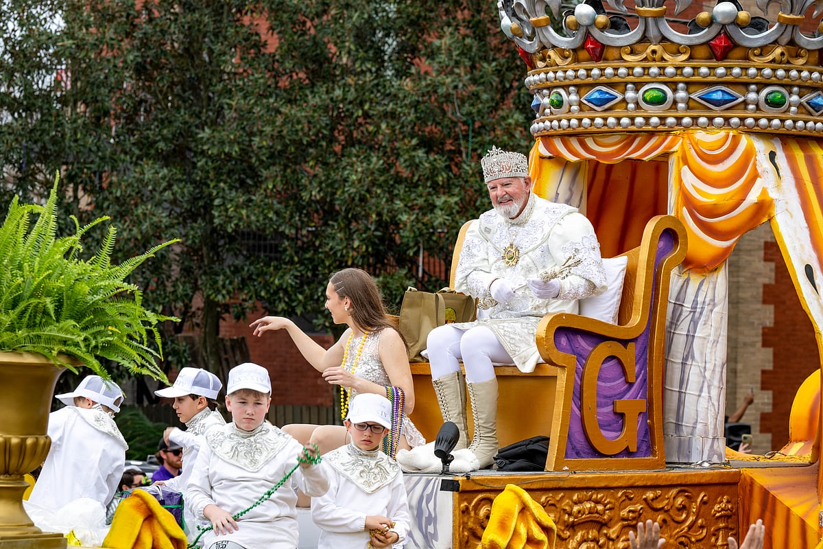 The floats at Lafayette Mardi Gras