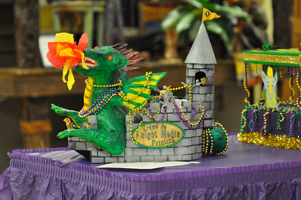 A float at the Lake Charles Mardi Gras