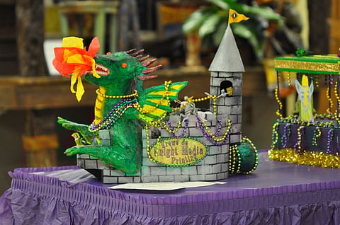 A float at the Lake Charles Mardi Gras