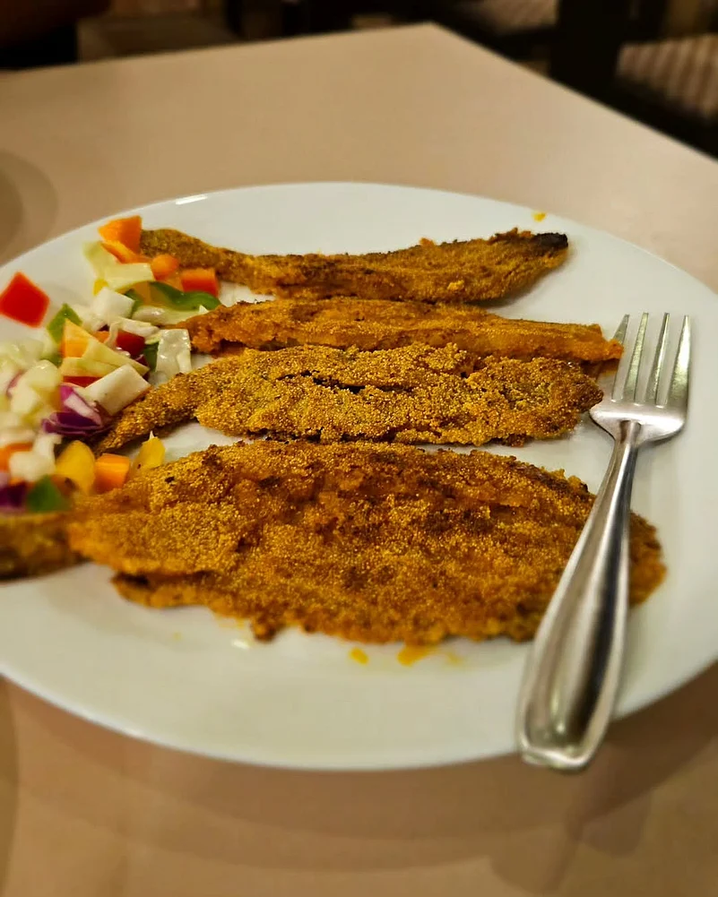 Fish coated in rava and fried