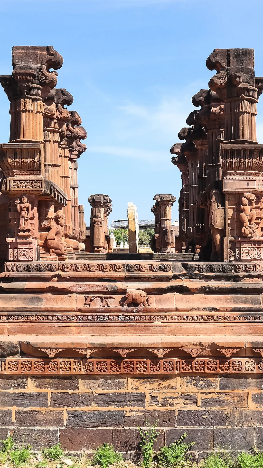 A view of the Bhuj Chhatedi or Royal Cenotaphs of Bhuj