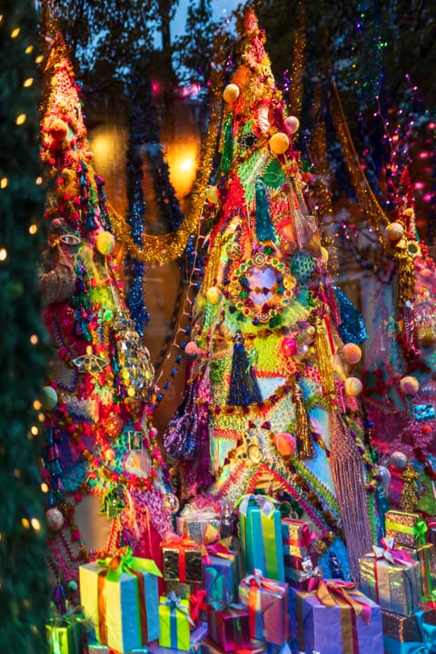 A Christmas window display at Selfridges