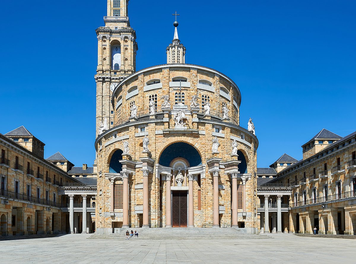 The courtyard at the Laboral City of Culture