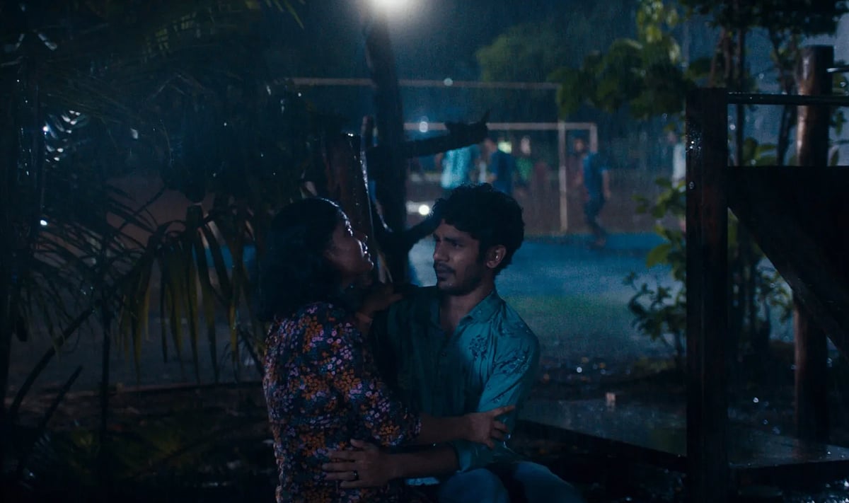 A still of Anu sharing an intimate moment with her partner, Shiaz, in Mumbai 