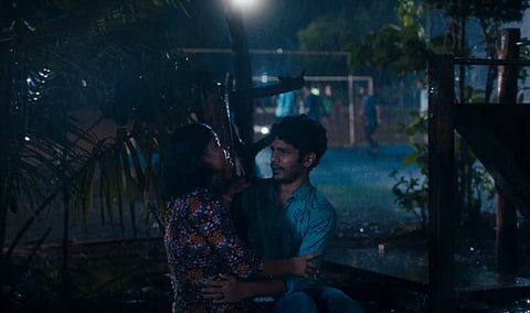 A still of Anu sharing an intimate moment with her partner, Shiaz, in Mumbai