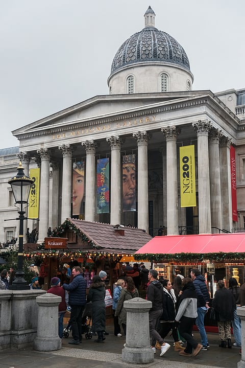An evening at the Trafalgar Square Christmas Market
