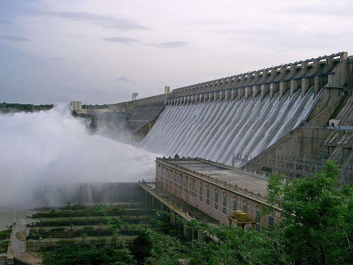 The Nagarjuna Sagar Dam is one of the largest masonry dams in the world