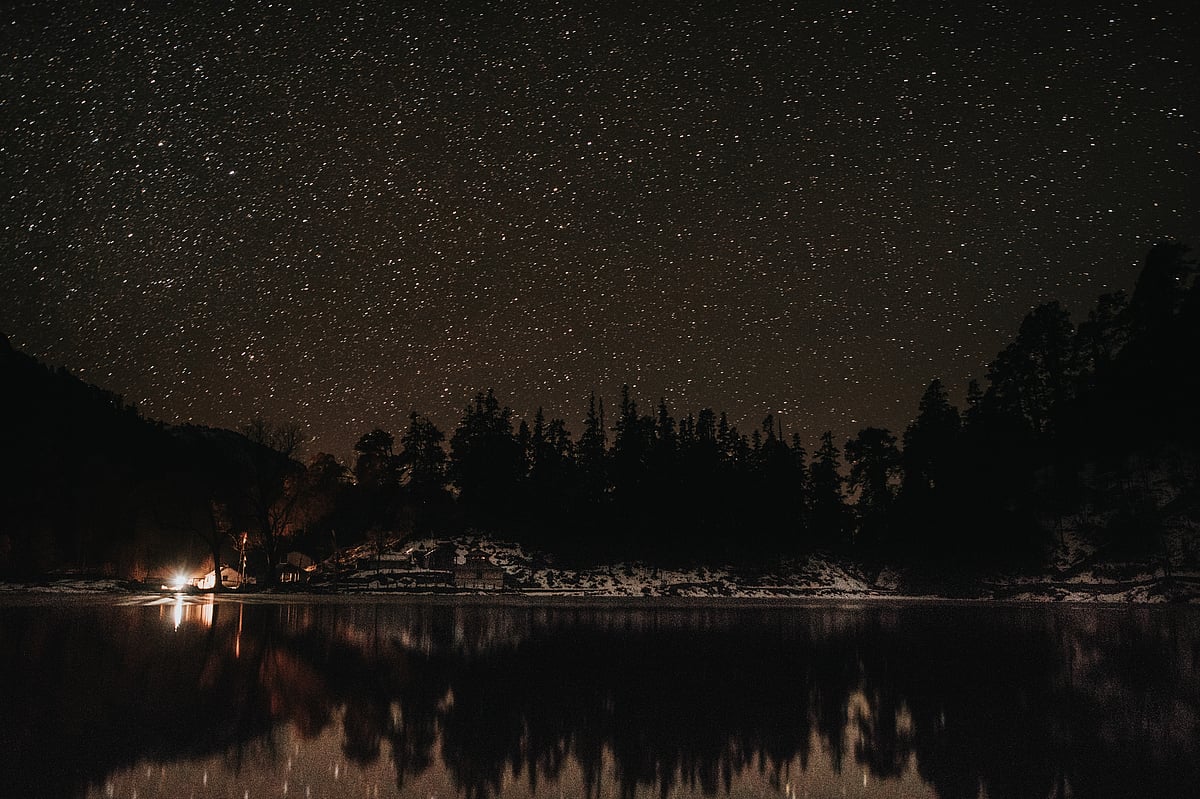 The night sky over Dodital Lake