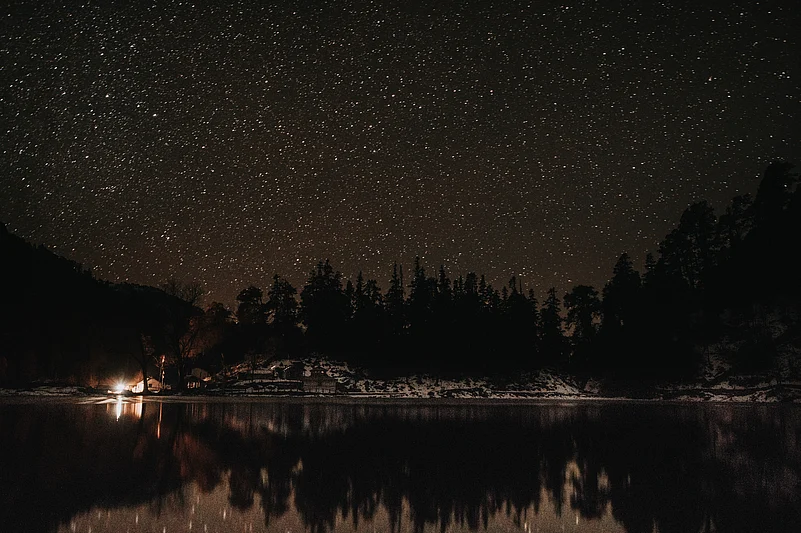 The night sky over Dodital Lake