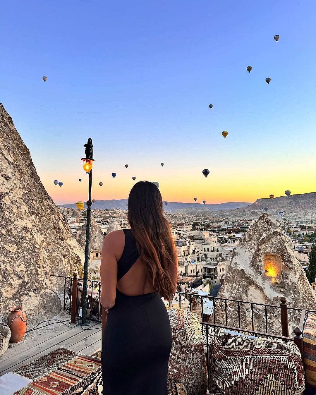 The cave hotel  features a terrace with stunning panoramic views