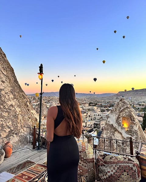 The cave hotel  features a terrace with stunning panoramic views